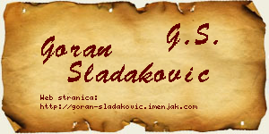 Goran Sladaković vizit kartica